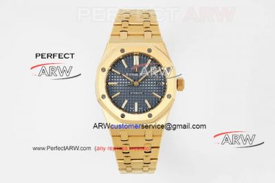 IPF Audemars Piguet Royal Oak 37mm Yellow Gold Blue Dial 1:1 Clone